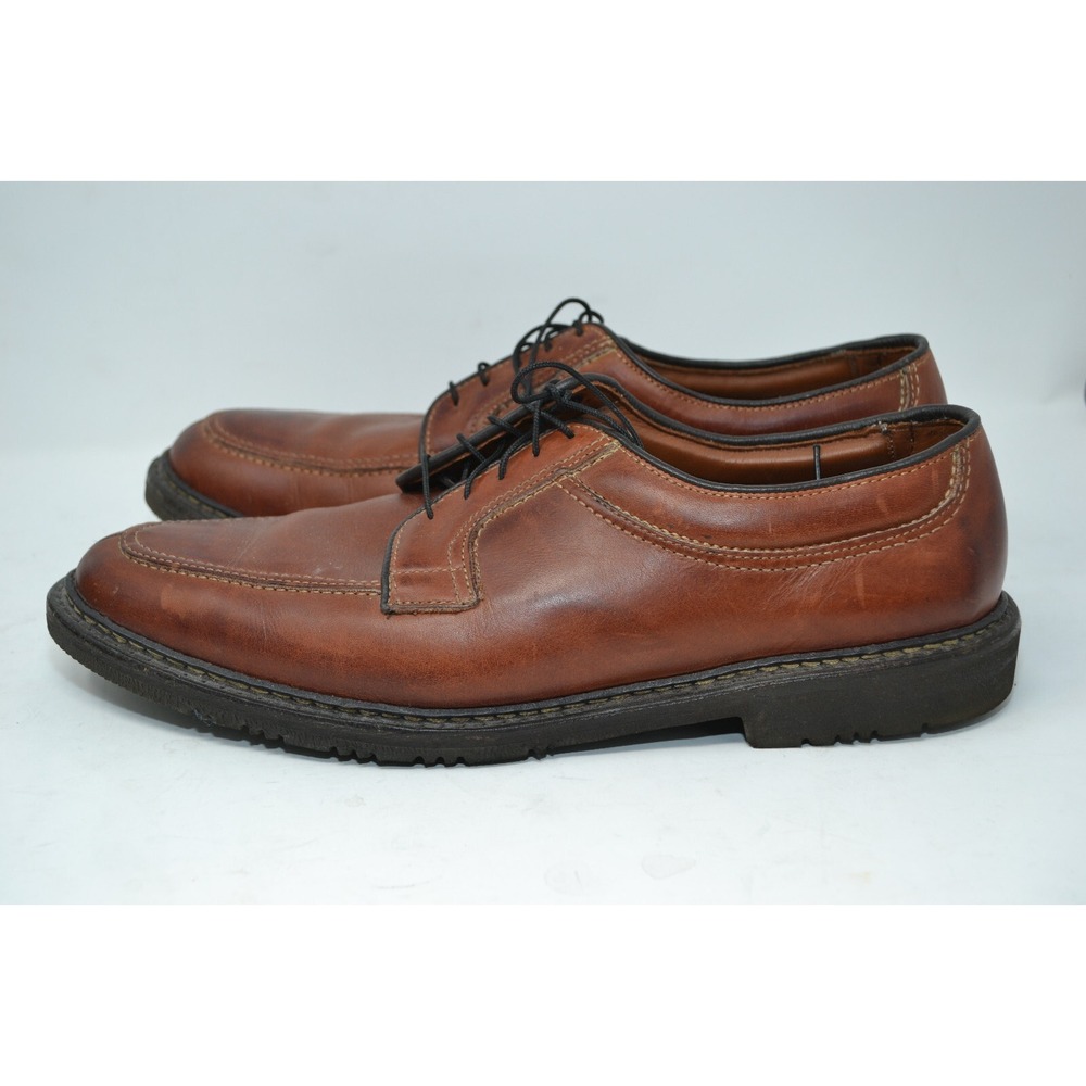 Allen Edmonds Wilbert Men's 10.5 Dark Brown Leather Dress Shoes Split Toe Oxford